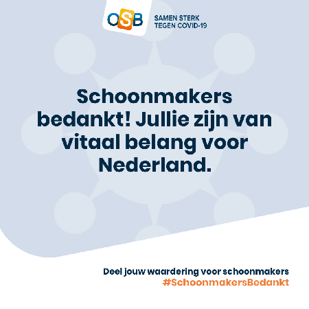 Schoonmakers bedankt!